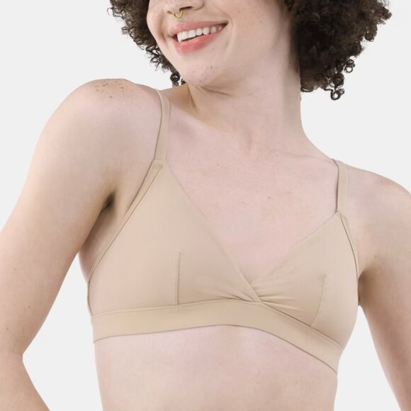 No Boundaries Toasted Almond Tan Fit Stretch Triangle Bralette Size Medium - Picture 5 of 6
